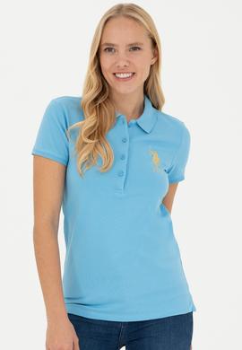 Kadın Turkuaz Basic Polo Yaka Tişört - 50262700141