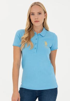 Kadın Turkuaz Basic Polo Yaka Tişört - 50262700141