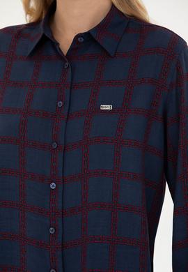 Kadın Lacivert Uzun Kollu Gömlek - 50272152011