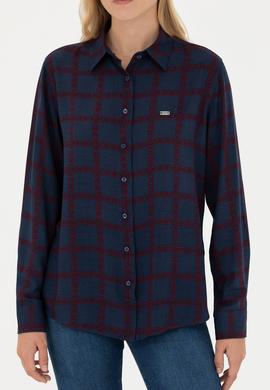 Kadın Lacivert Uzun Kollu Gömlek - 50272152011