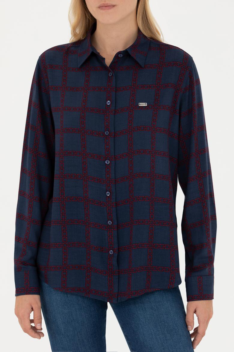 Kadın Lacivert Uzun Kollu Gömlek - 50272152011