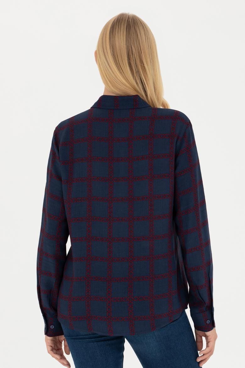 Kadın Lacivert Uzun Kollu Gömlek - 50272152011