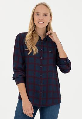 Kadın Lacivert Uzun Kollu Gömlek - 50272152011