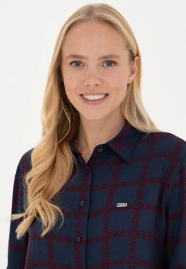 Kadın Lacivert Uzun Kollu Gömlek - 50272152011