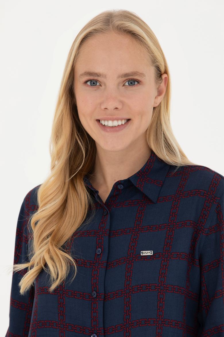 Kadın Lacivert Uzun Kollu Gömlek - 50272152011