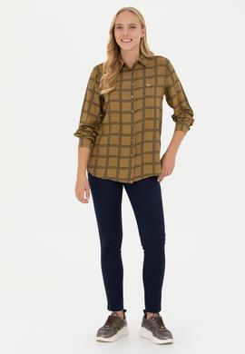 Kadın Açık Haki Uzun Kollu Gömlek - 50272152036