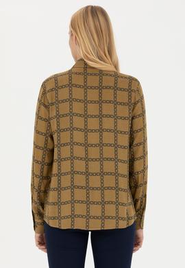 Kadın Açık Haki Uzun Kollu Gömlek - 50272152036