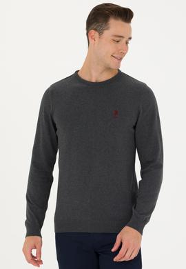 Erkek Antrasit Melanj Basic Kazak - 50269005043