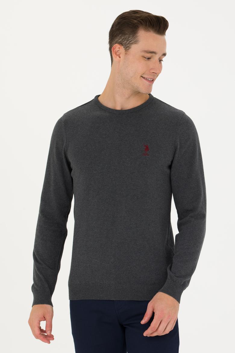 Erkek Antrasit Melanj Basic Kazak - 50269005043