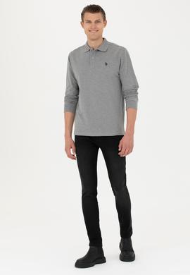 Erkek Gri Melanj Basic Sweatshirt - 50269405017