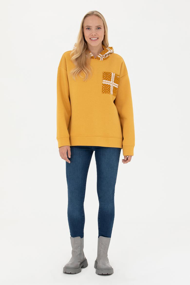 Kadın Hardal Sweatshirt - 50272151021