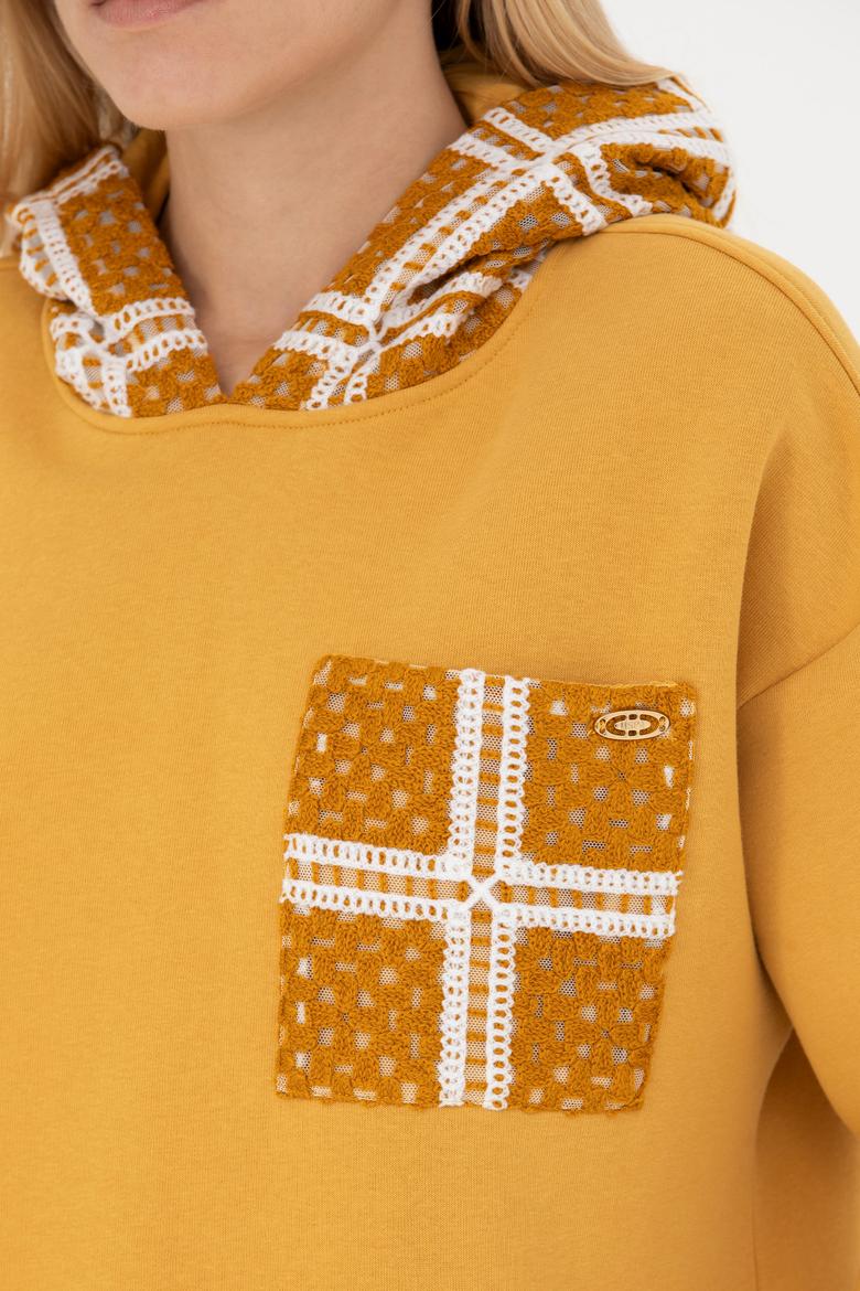 Kadın Hardal Sweatshirt - 50272151021