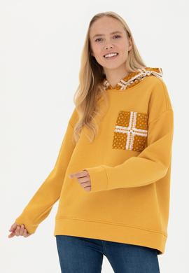 Kadın Hardal Sweatshirt - 50272151021