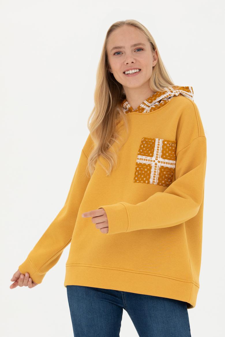 Kadın Hardal Sweatshirt