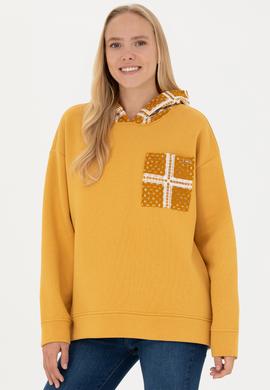 Kadın Hardal Sweatshirt - 50272151021