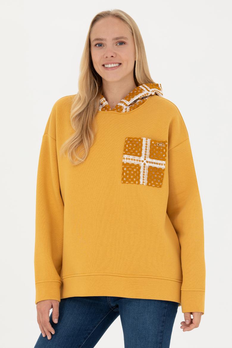 Kadın Hardal Sweatshirt - 50272151021