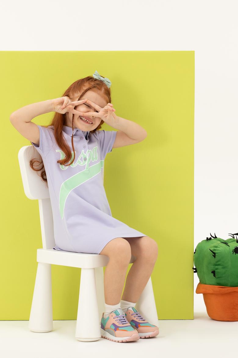 Kız Çocuk Lila Örme Elbise - 50249093007