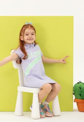 Kız Çocuk Lila Örme Elbise - 50249093007