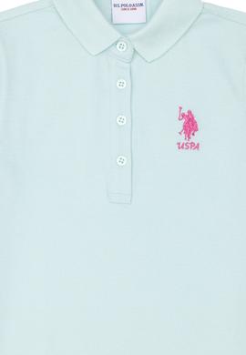 Kız Çocuk Su Yeşili Kısa Kol Örme Elbise - 50271860041