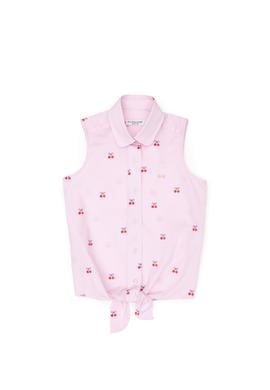 Kız Çocuk Pudra Kısa Kollu Gömlek - 50267244027