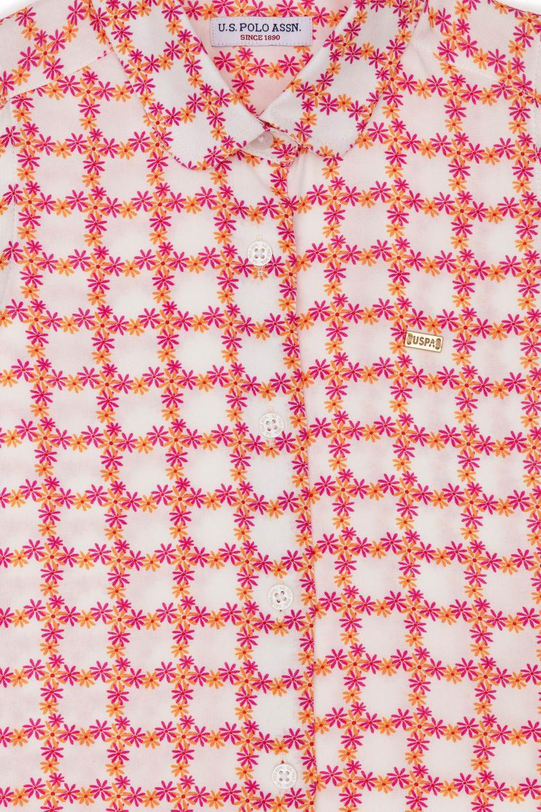 Kız Çocuk Turuncu Kısa Kollu Gömlek - 50270342009