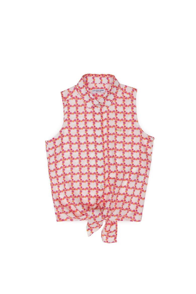 Kız Çocuk Turuncu Kısa Kollu Gömlek - 50270342009