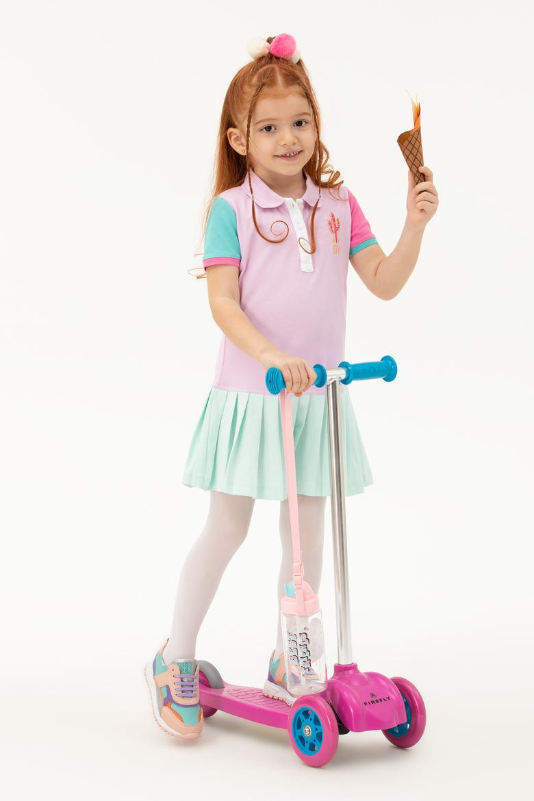 Kız Çocuk Manolya Örme Elbise