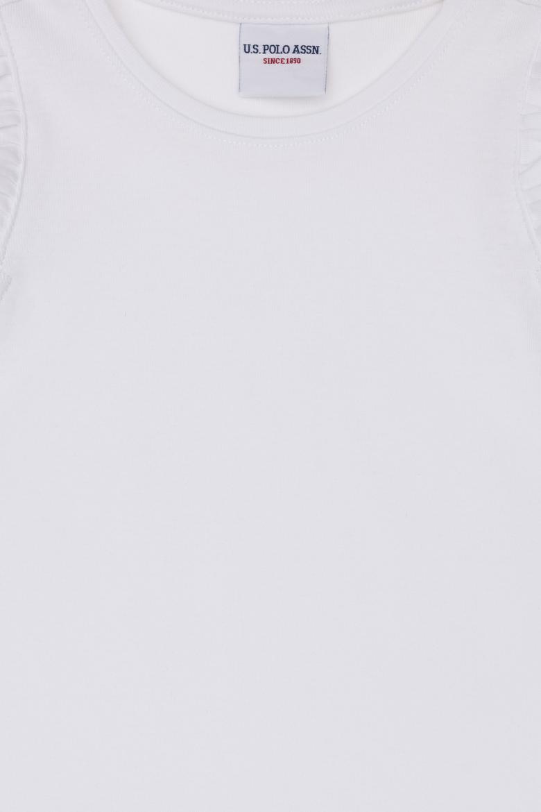 Kız Çocuk Beyaz Kolsuz Tişört - 50271883001