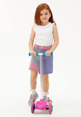 Kız Çocuk Beyaz Kolsuz Tişört - 50271883001