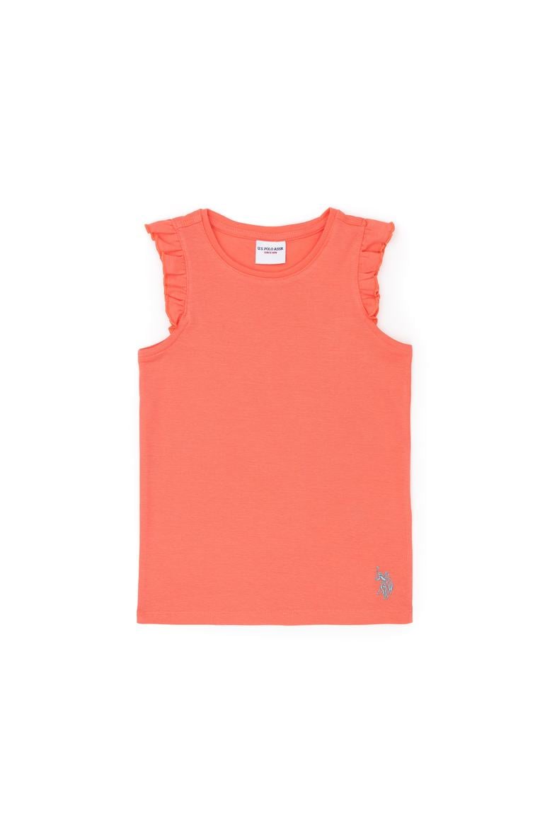 Kız Çocuk Somon Kolsuz Tişört - 50271883051