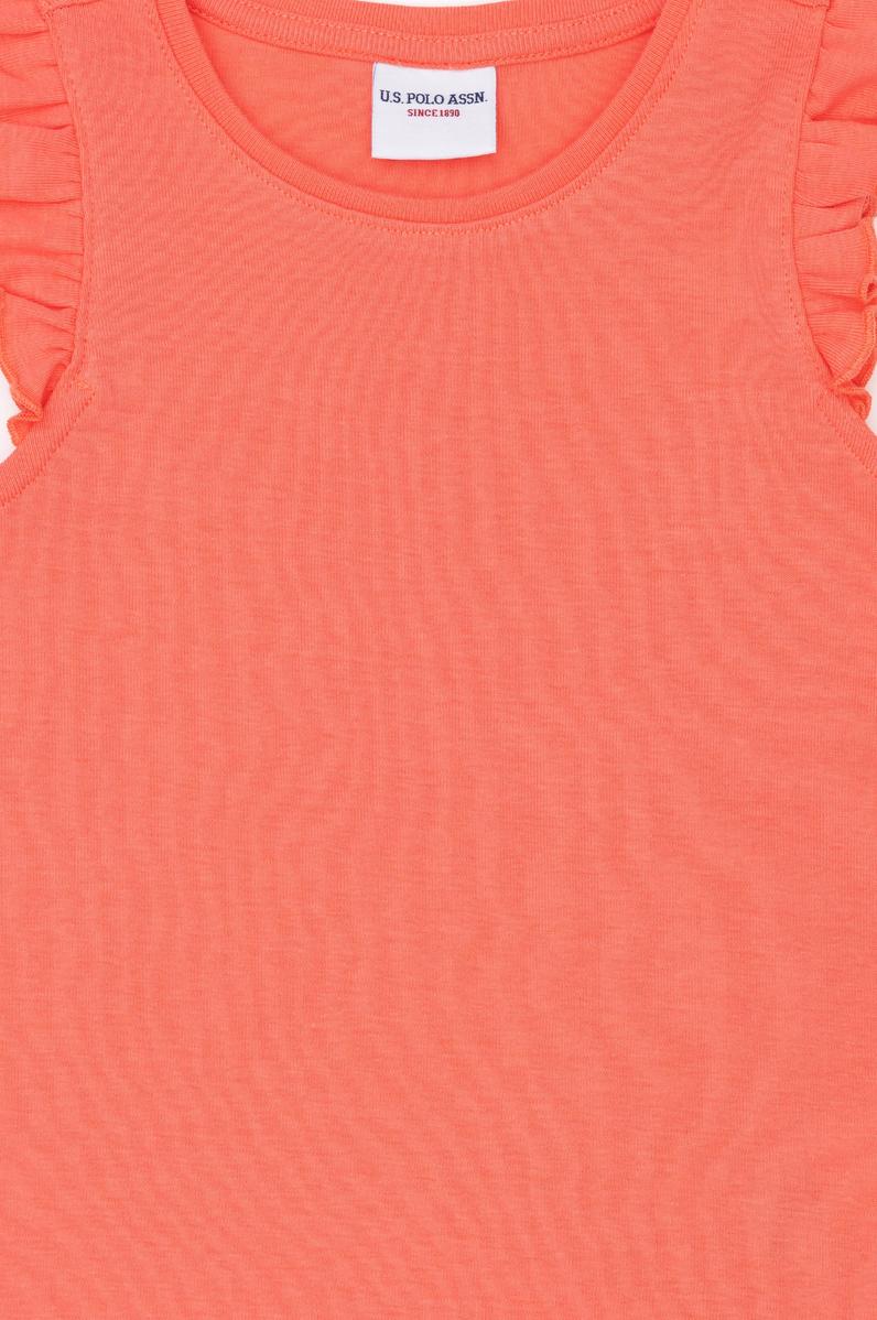 Kız Çocuk Somon Kolsuz Tişört