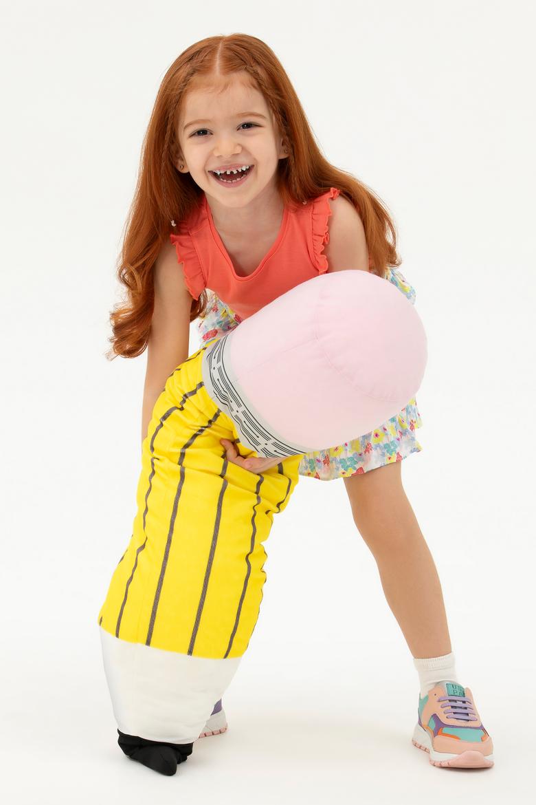 Kız Çocuk Somon Kolsuz Tişört - 50271883051