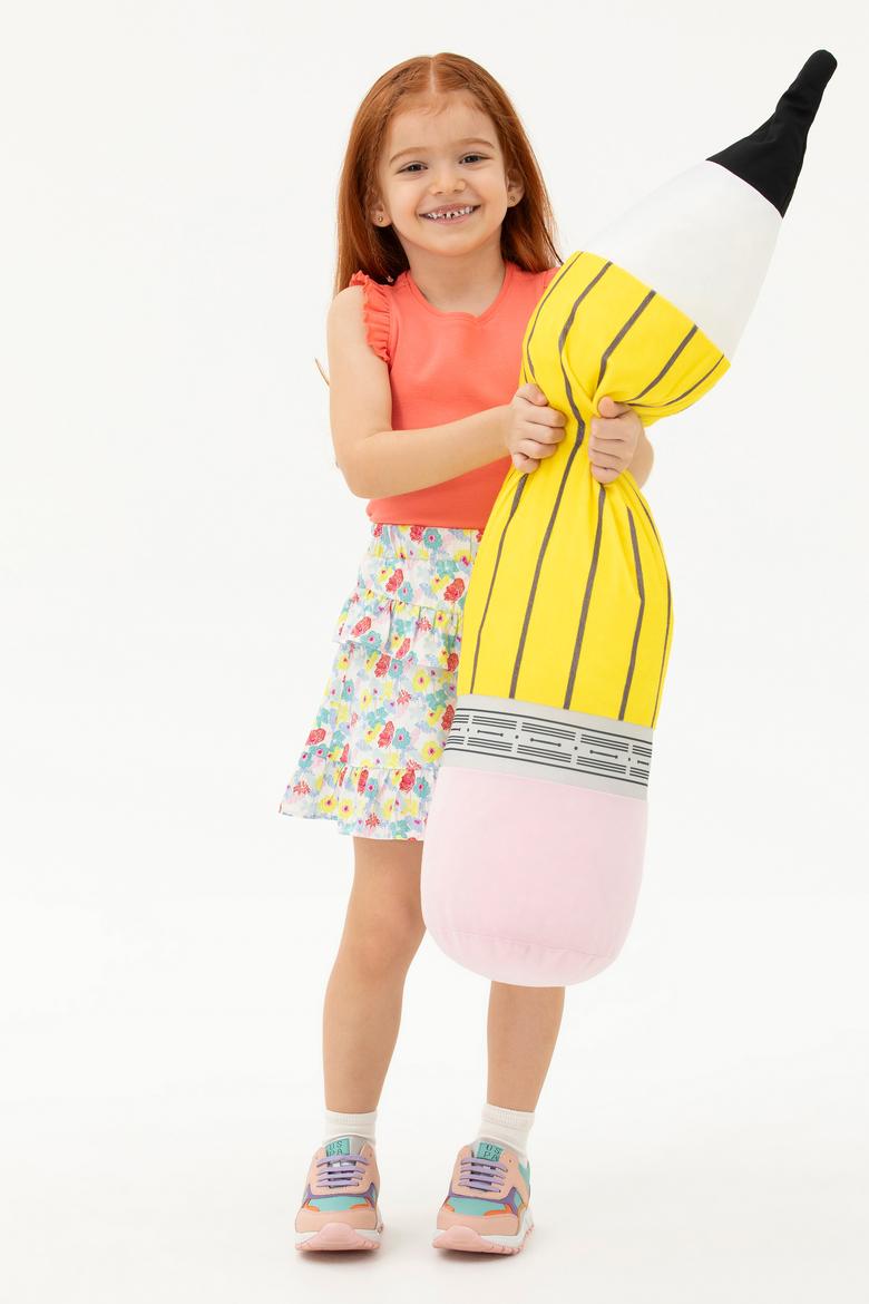 Kız Çocuk Somon Kolsuz Tişört - 50271883051