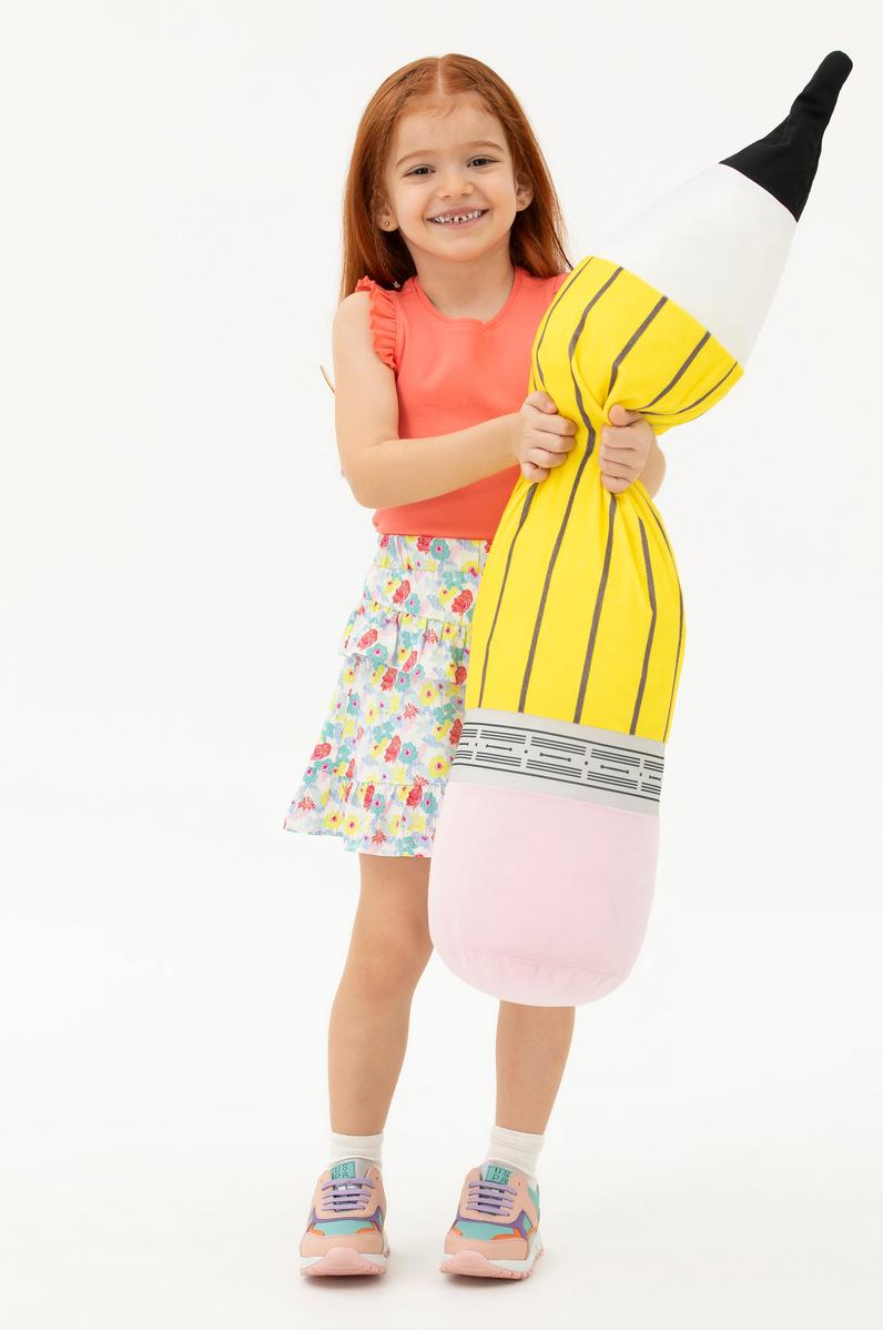 Kız Çocuk Somon Kolsuz Tişört