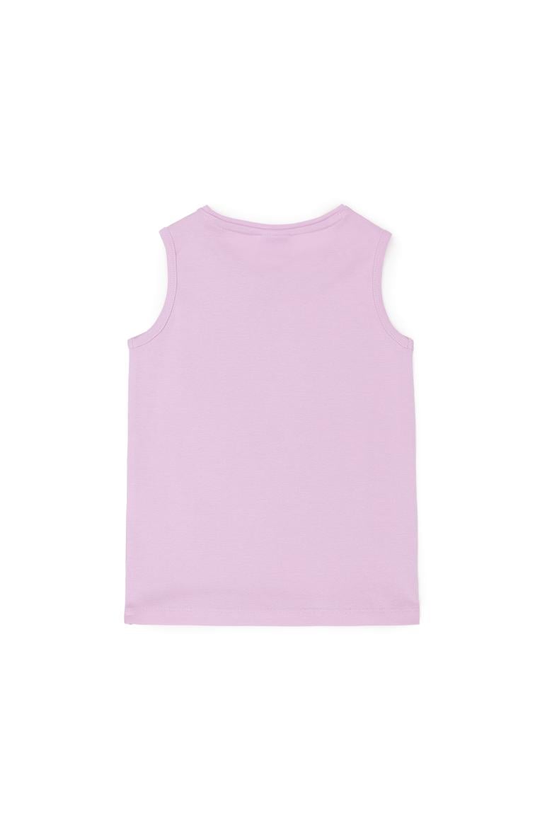 Kız Çocuk Manolya Kolsuz Tişört - 50271884013