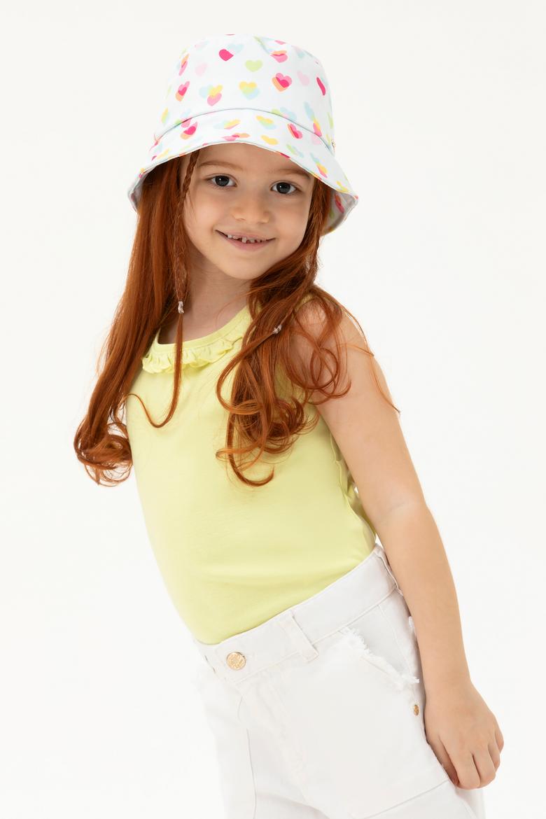 Kız Çocuk Açık Sarı Kolsuz Tişört - 50271884045