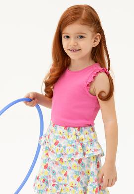 Kız Çocuk Pembe Kolsuz Tişört - 50271883060