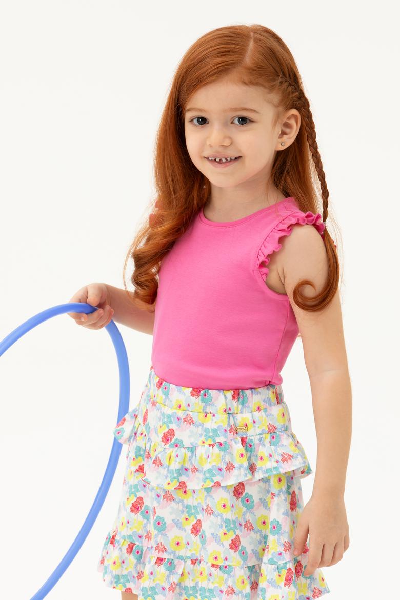 Kız Çocuk Pembe Kolsuz Tişört - 50271883060