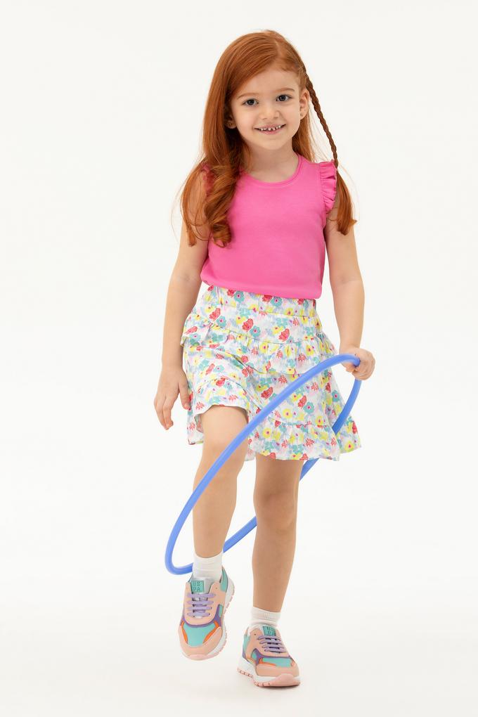 Kız Çocuk Pembe Dokuma Etek