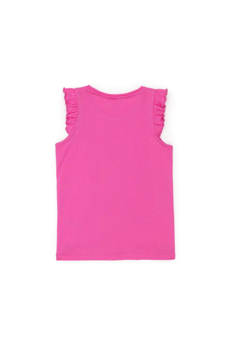 Kız Çocuk Pembe Kolsuz Tişört - 50271883060
