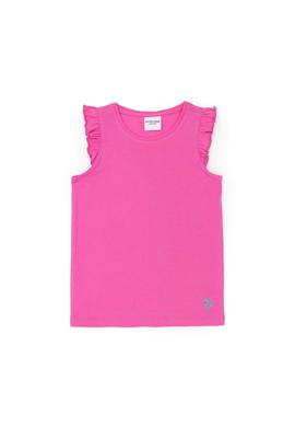 Kız Çocuk Pembe Kolsuz Tişört - 50271883060