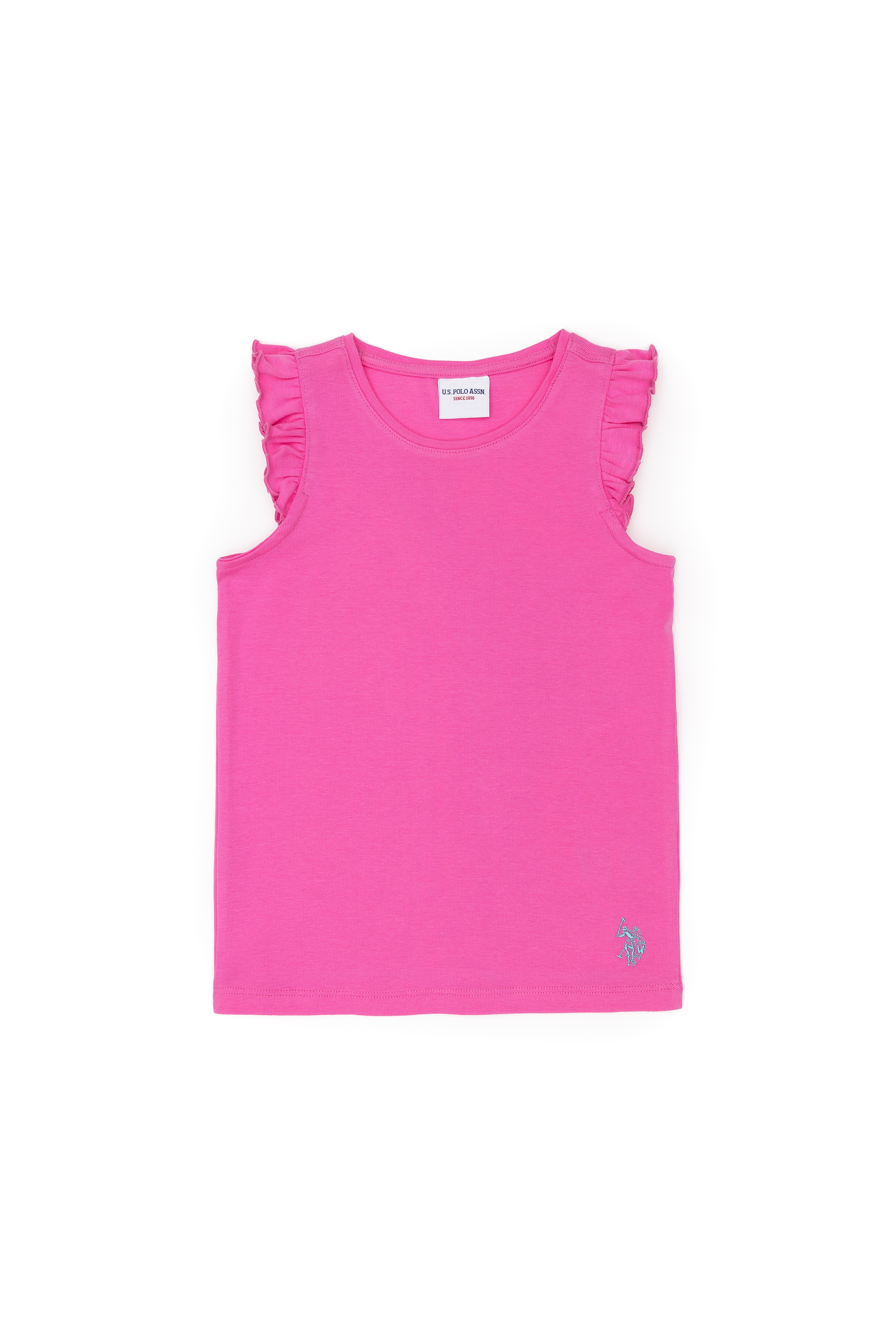 Kız Çocuk Pembe Kolsuz Tişört - Image 4