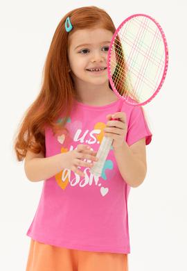 Kız Çocuk Pembe Tişört - 50269323009