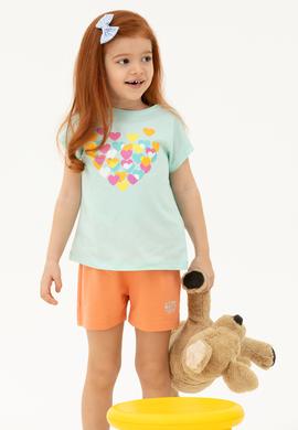 Kız Çocuk Su Yeşili Tişört - 50269167001