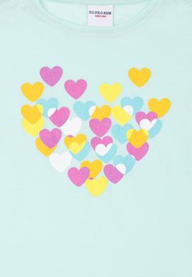 Kız Çocuk Su Yeşili Tişört - 50269167001