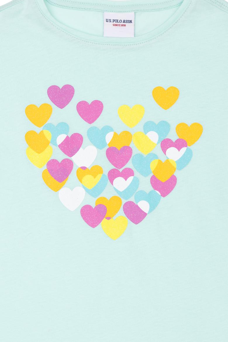 Kız Çocuk Su Yeşili Tişört - 50269167001