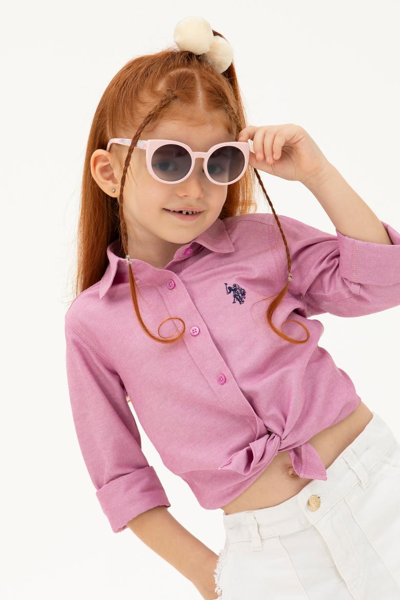 Kız Çocuk Menekşe Uzun Kollu Gömlek - 50289206016