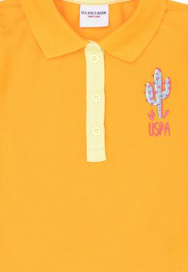 Kız Çocuk Turuncu Örme Elbise - 50263457028