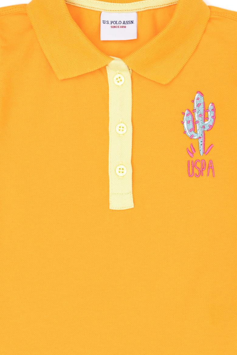 Kız Çocuk Turuncu Örme Elbise - 50263457028