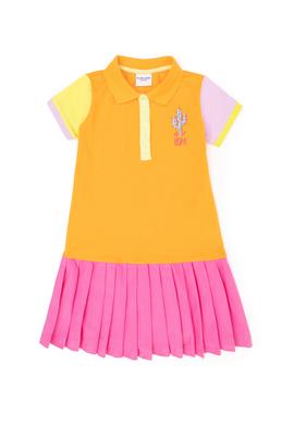 Kız Çocuk Turuncu Örme Elbise - 50263457028